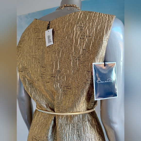 ♡$3,900 OSCAR DE LA RENTA GORGEOUS SILK LINED RUNWAY DRESS US 10 - Picture 5 of 9